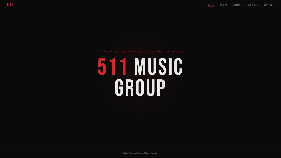 511 Music Group website preview